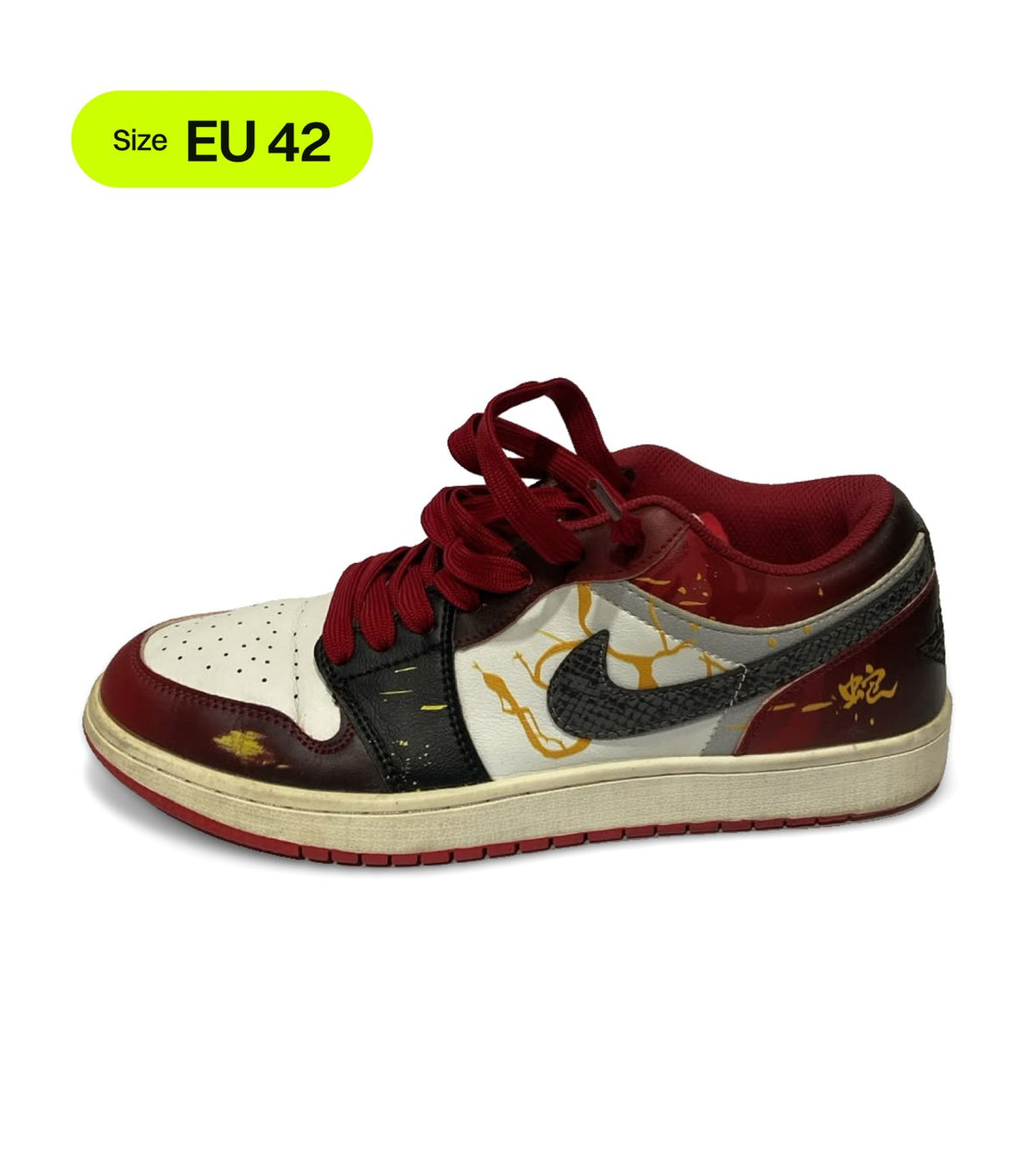 Nike Air Jordan 1 Low White Black Red - EU 42