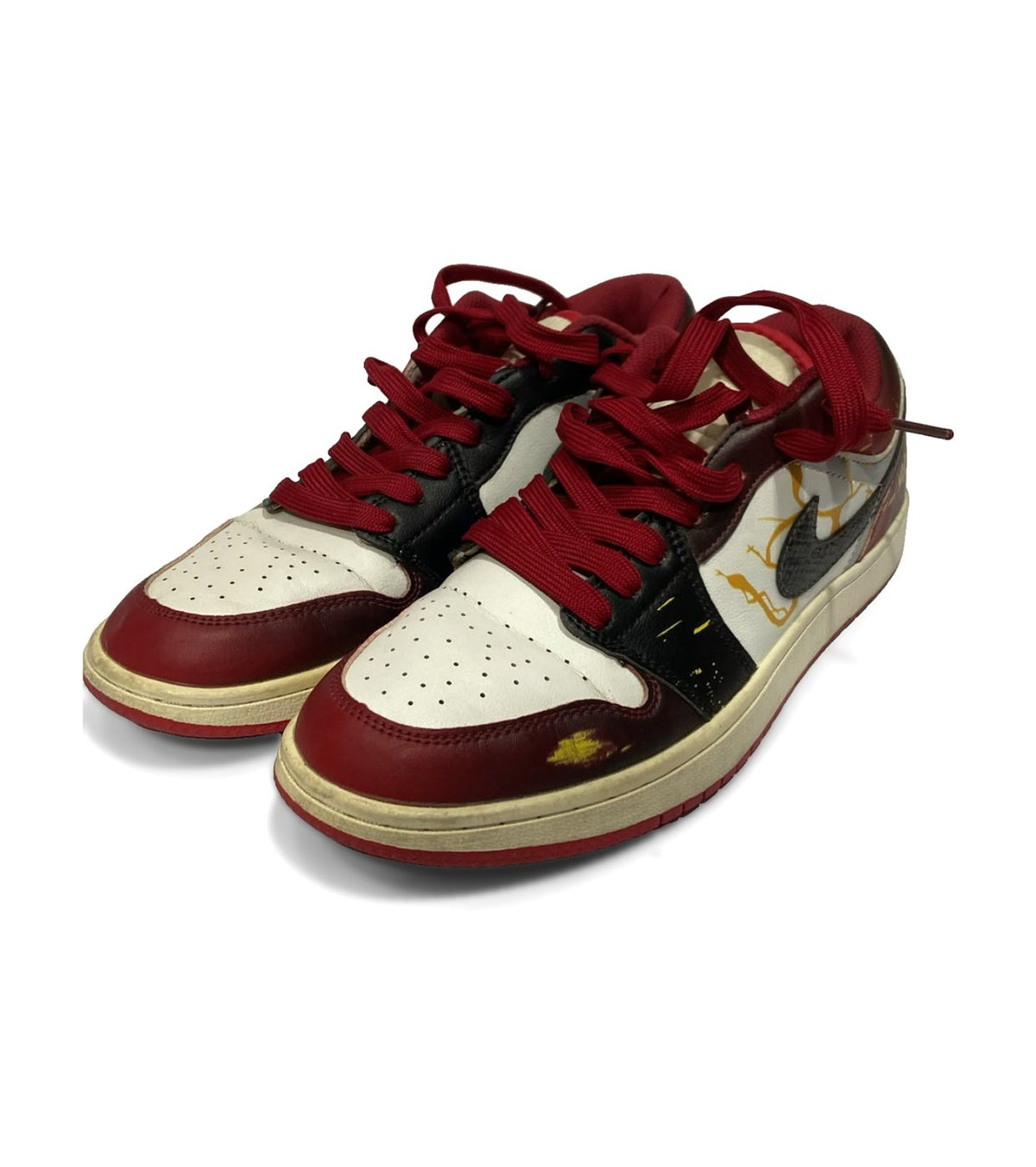 Nike Air Jordan 1 Low White Black Red - EU 42