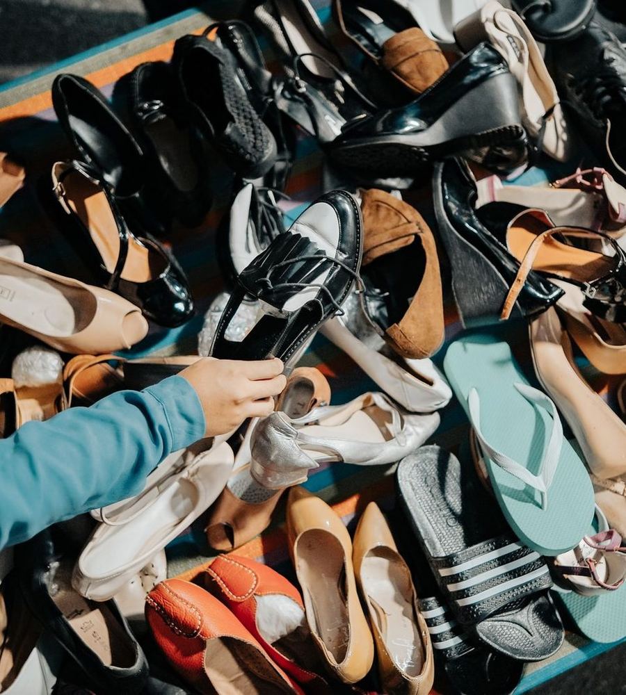 Checking a pre-loved pair before it is listed